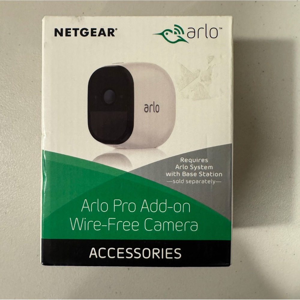 Netgear Arlo White Pro Add-On Wire Free Night Vision Rechargeable Camera VMC4030
